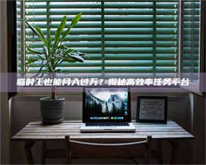 吉林临时工也能月入过万？揭秘高效率任务平台 第1张