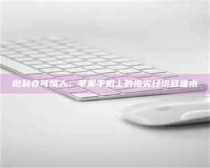 吉林微利亦可惊人：苹果手机上的指尖经济致富术 第1张